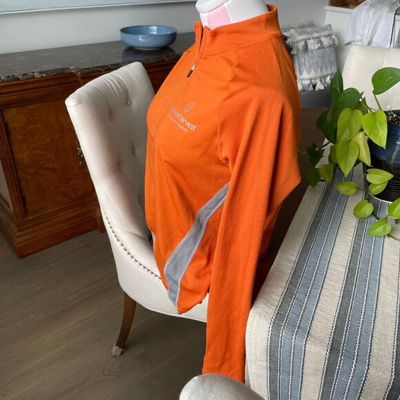 Stormtech Performance LS 1/4 Zip HiNk Lightweight Poly Top Burnt Orang Gry Sz S - Picture 4 of 12